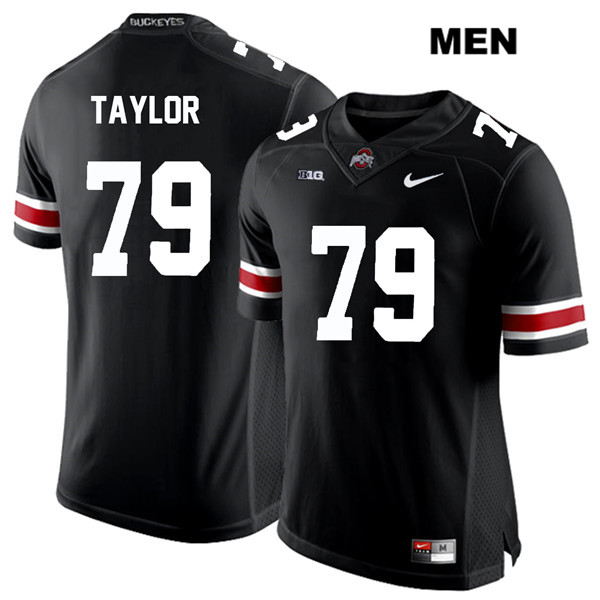 Ohio State Buckeyes Men's Brady Taylor #79 White Number Black Authentic Nike College NCAA Stitched Football Jersey WY19G11YA